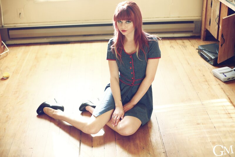 Woman with Red Hair — Brown, Calm, Afternoon, Photograph, Wooden Floor