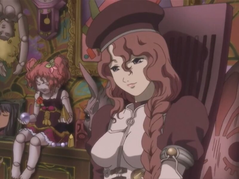 Woman with Red Hair — Brown, Calm, Anime