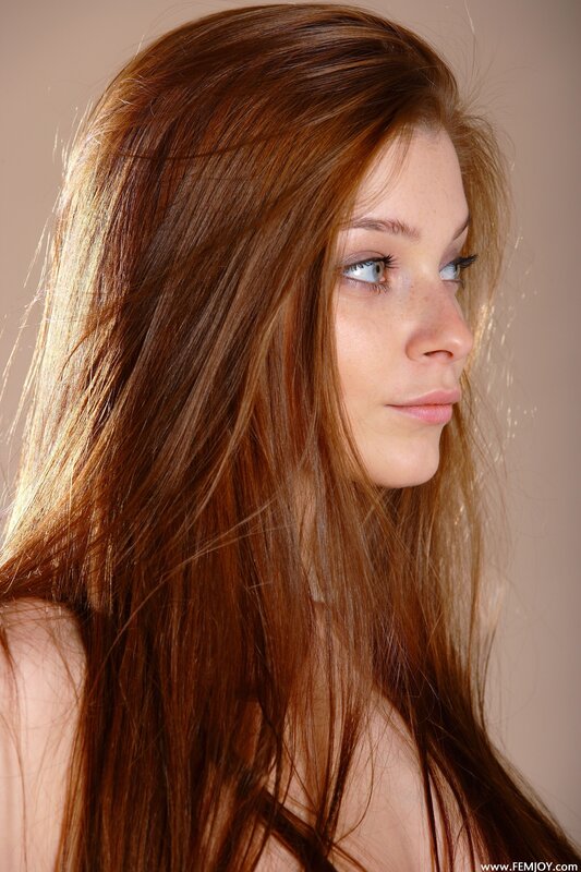 Woman with Red Hair — Brown, Calm, Photograph, Face, Light