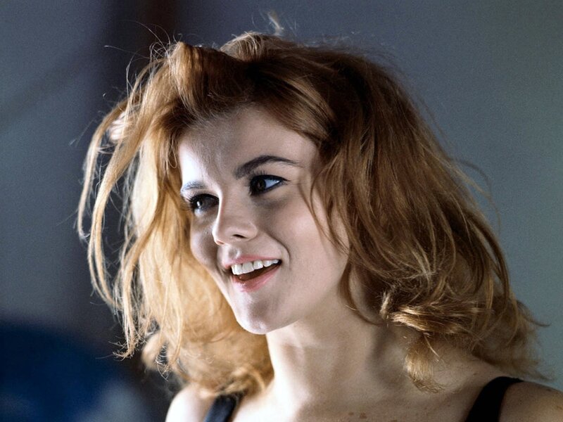 Woman with Red Hair — Brown, Dramatic, Photograph, Black Top