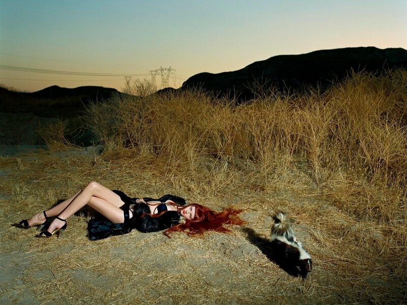Woman with Red Hair — Brown, Dramatic, Sunset