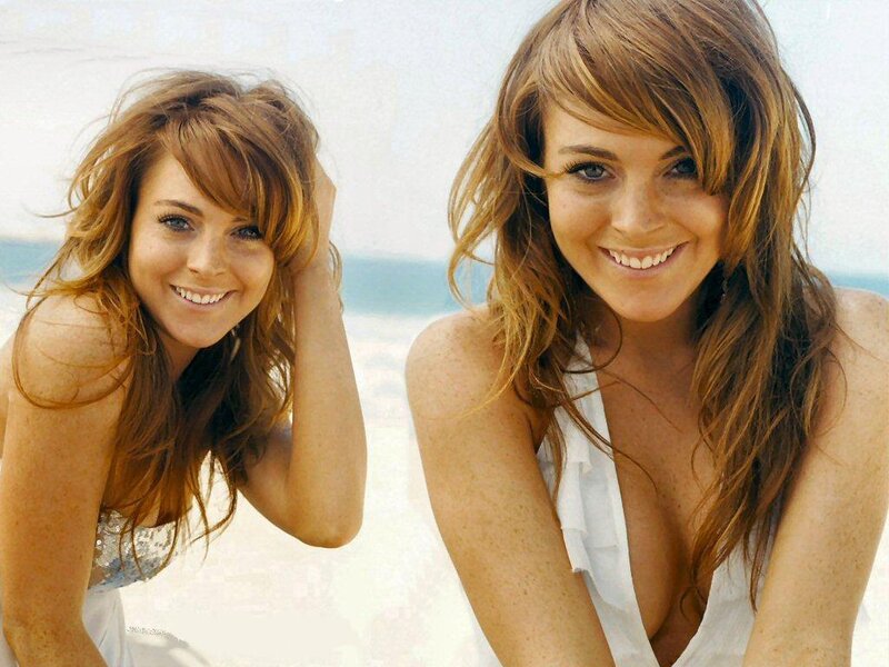 Woman with Red Hair — Brown, Happy, Sunny