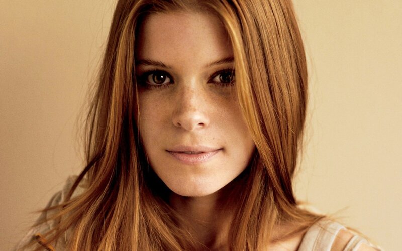 Woman with Red Hair — Brown, Neutral, Photograph, Face