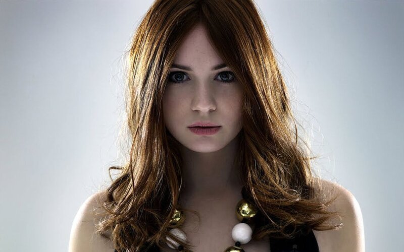 Woman with Red Hair — Brown, Serious, Photograph