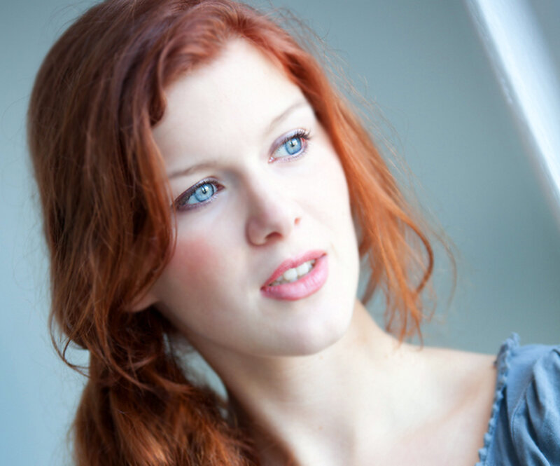 Woman with Red Hair — Calm, Photograph, Blue Eyes