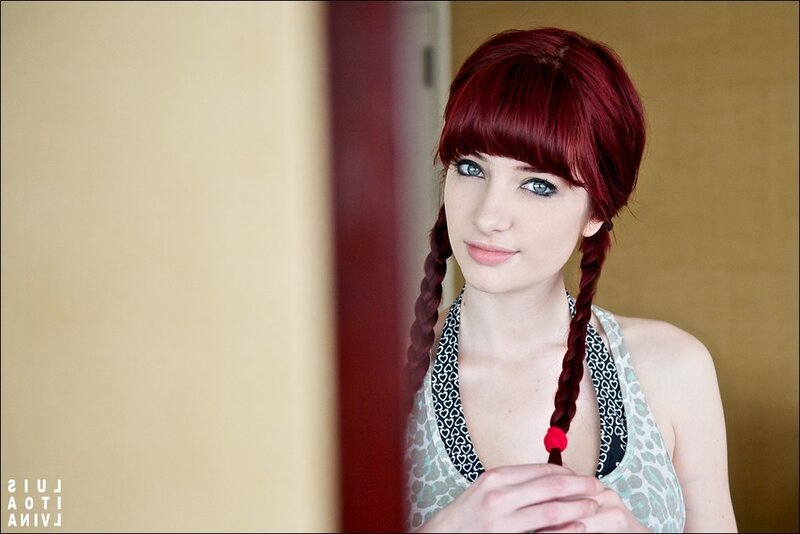 Woman with Red Hair — Calm, Photograph, Braids