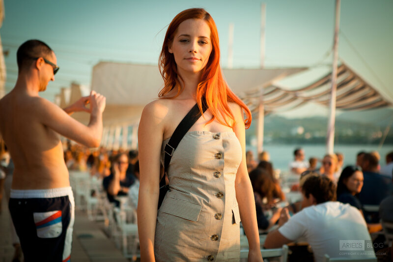 Woman with Red Hair — Calm, Sunset, Photograph