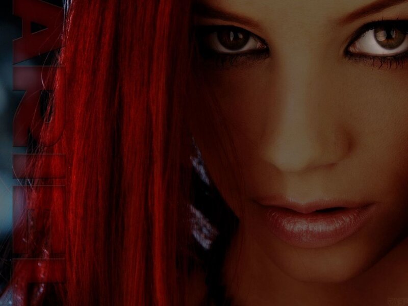 woman with red hair close-up