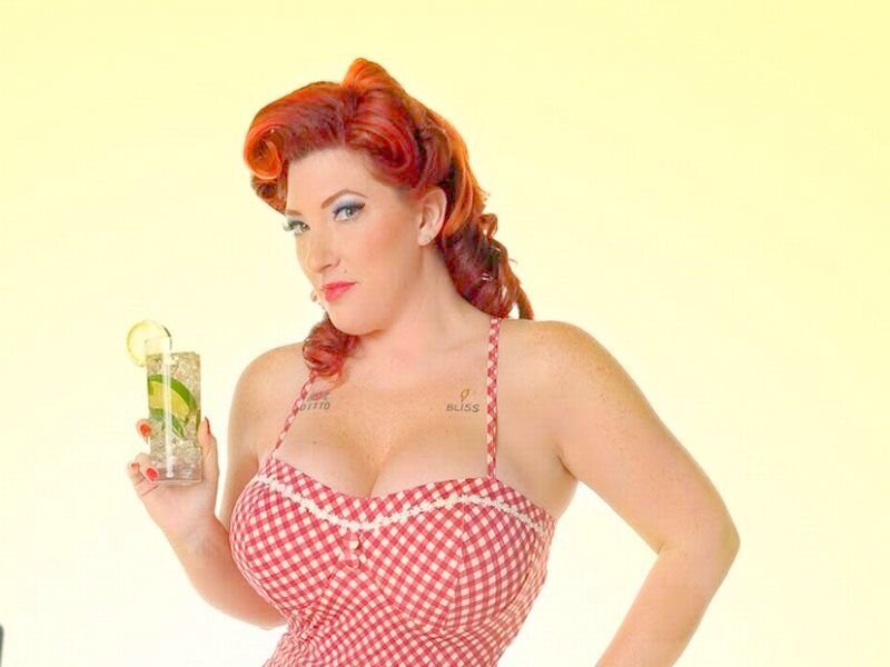 Woman with Red Hair — Confident, Photograph, Drink