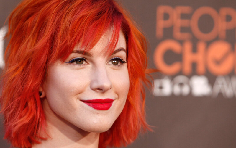 Woman with Red Hair — Confident, Photograph, Red Lipstick, Blue Eyeliner
