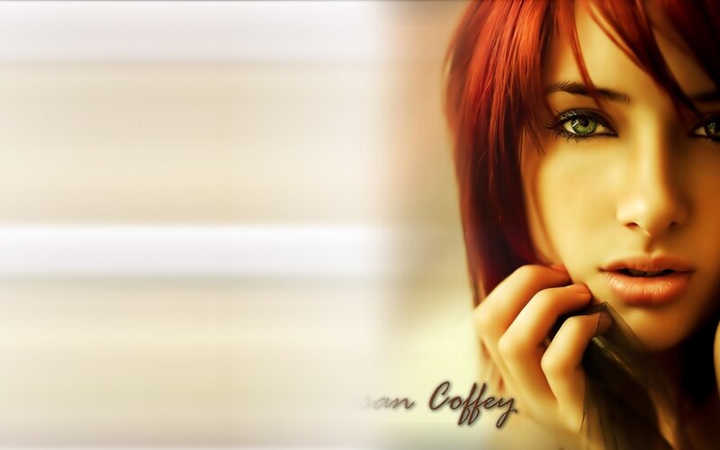 Woman with Red Hair — Contemplative, Digital Art, Hand