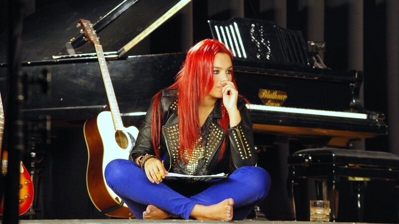 Woman with Red Hair — Contemplative, Photograph, Piano