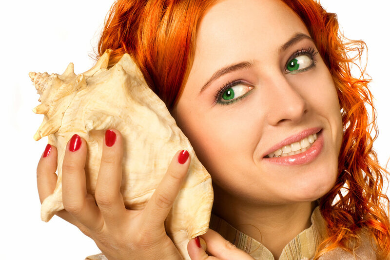 Woman with Red Hair — Curious