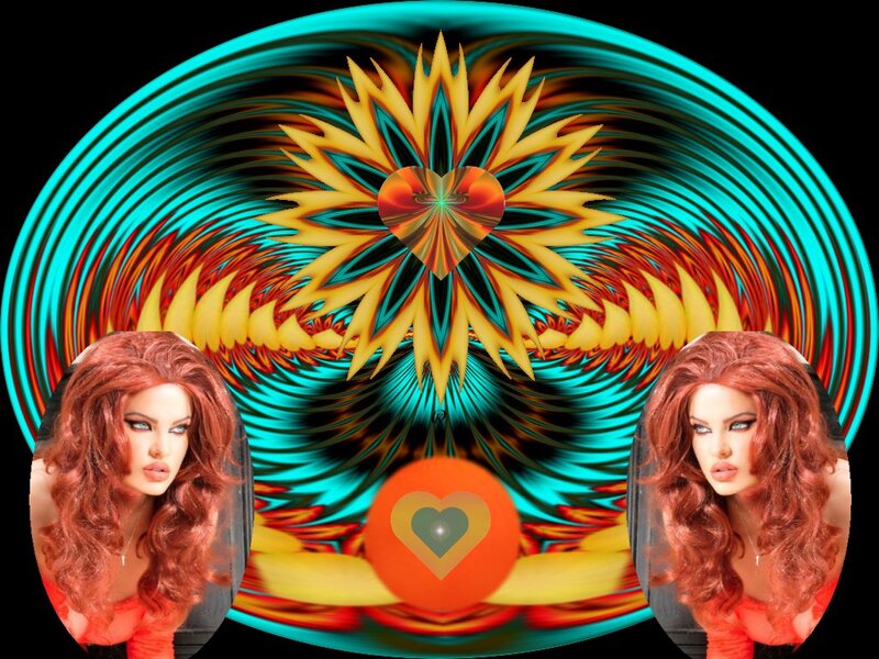 Woman with Red Hair — Cyan