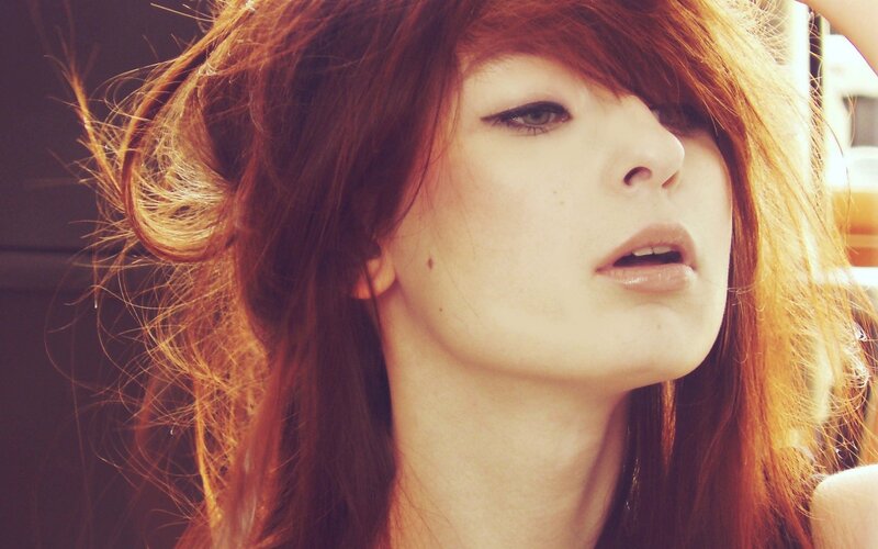 Woman with Red Hair — Dramatic, Afternoon, Photograph, Face