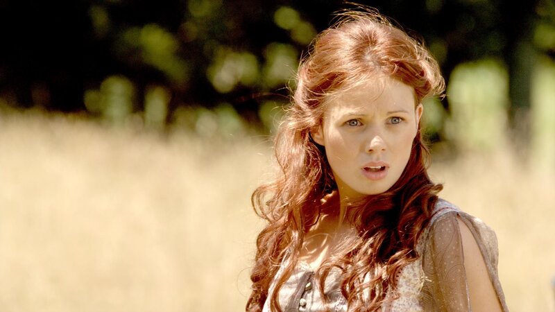Woman with Red Hair — Dramatic, Afternoon, Photograph, Field, Trees