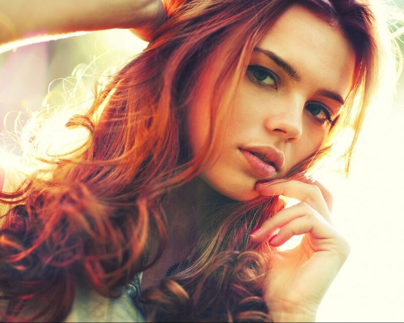 Woman with Red Hair — Dramatic, Brown