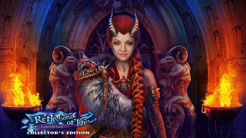 Woman with Red Hair — Dramatic, Digital Art, Fire, Statues