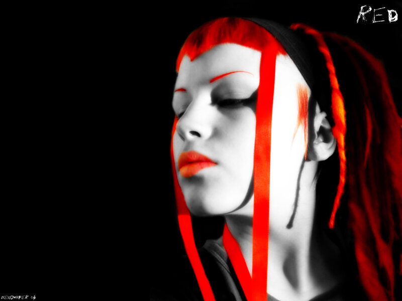 Woman with Red Hair — Dramatic, Digital Art, Makeup