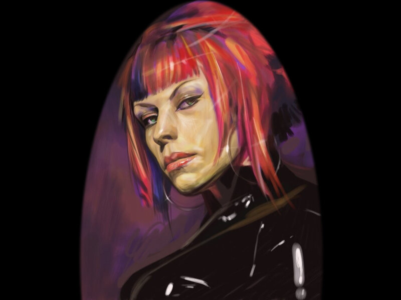 Woman with Red Hair — Dramatic, Digital Art, Red Hair