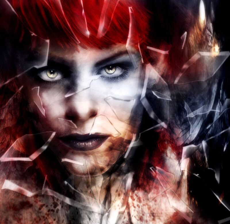Woman with Red Hair — Dramatic, Intense