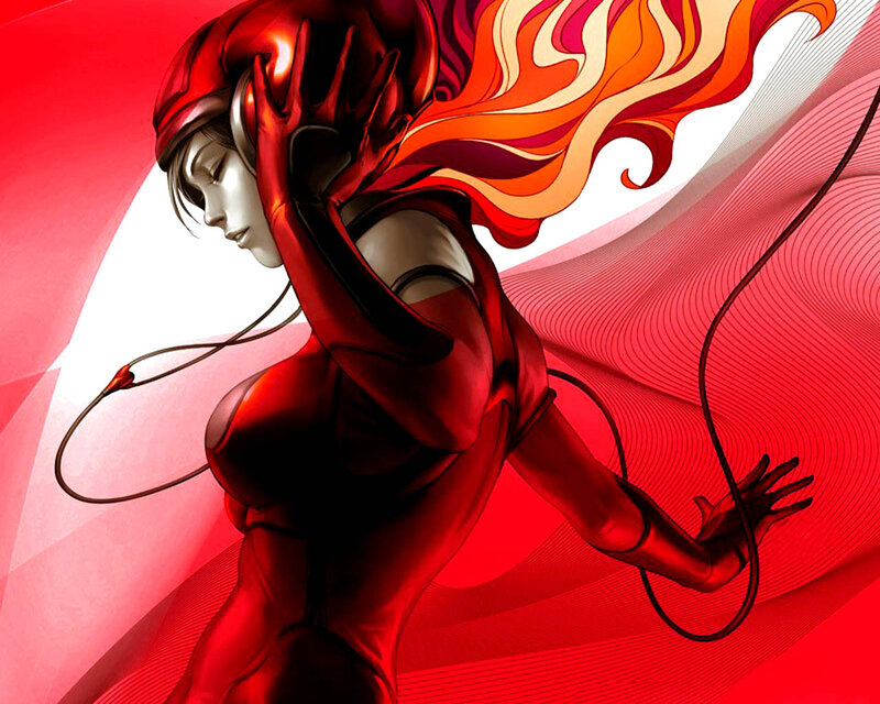 Woman with Red Hair — Dramatic, Manga, Headphones