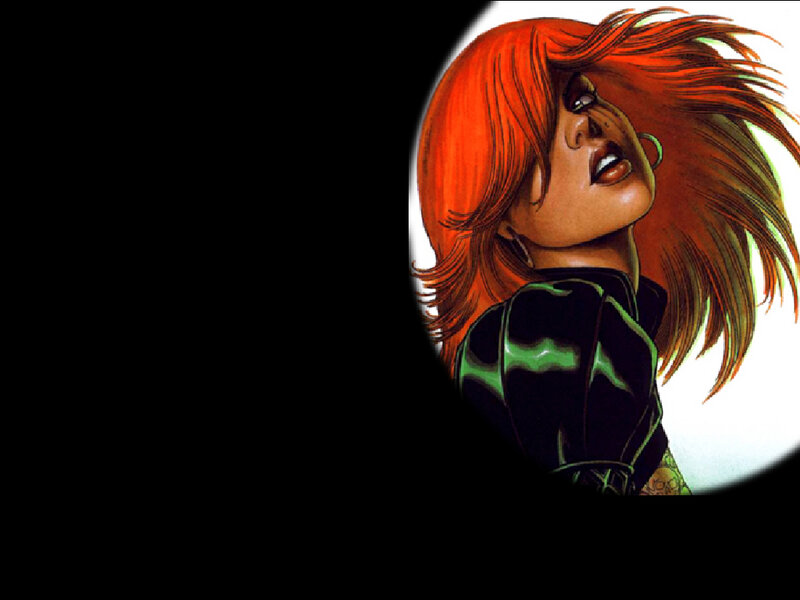 Woman with Red Hair — Dramatic, Manga