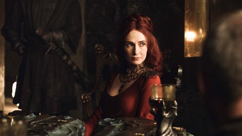 Woman with Red Hair — Dramatic, Night, Photograph, Table
