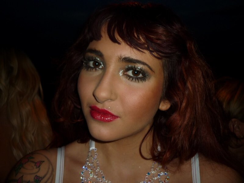Woman with Red Hair — Dramatic, Night, Photograph, Tattoo