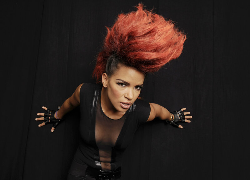 Woman with Red Hair — Dramatic, Photograph, Black Gloves
