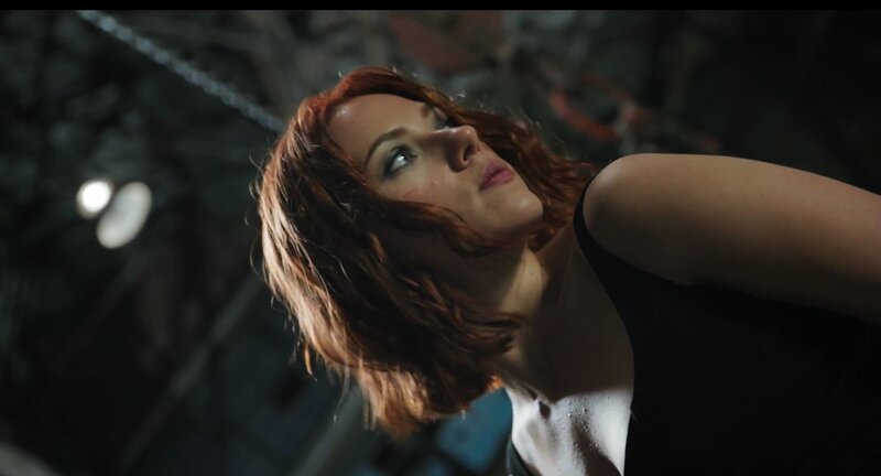 Woman with Red Hair — Dramatic, Photograph, Black Top, Chain