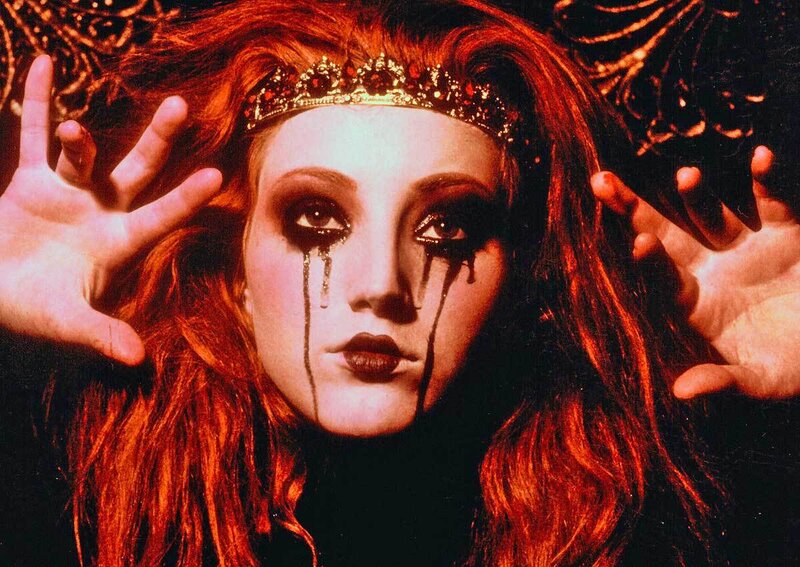 Woman with Red Hair — Dramatic, Photograph, Crown, Dark Makeup