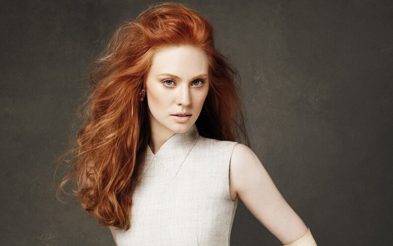 Woman with Red Hair — Dramatic, Photograph, Dress