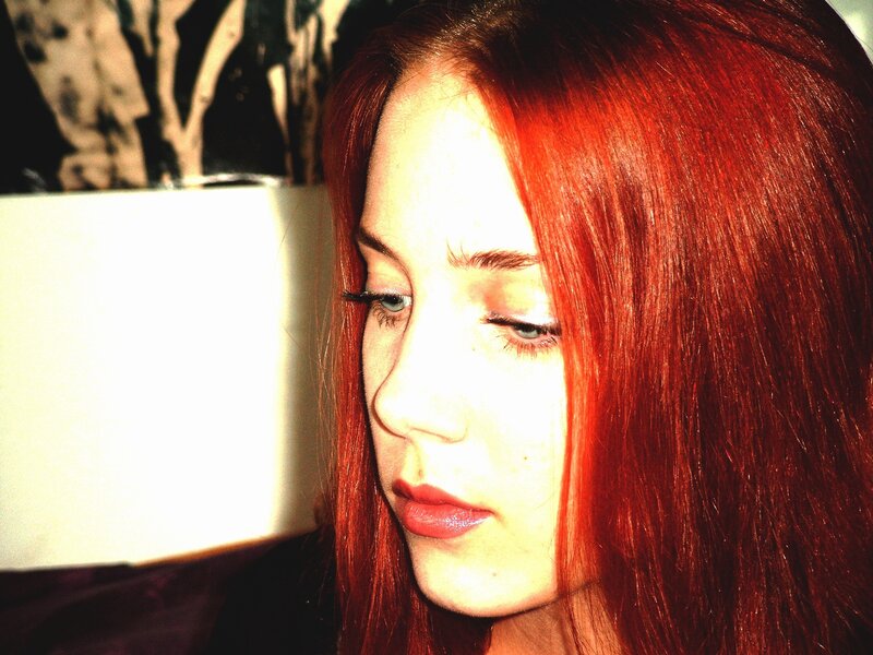Woman with Red Hair — Dramatic, Photograph, Face