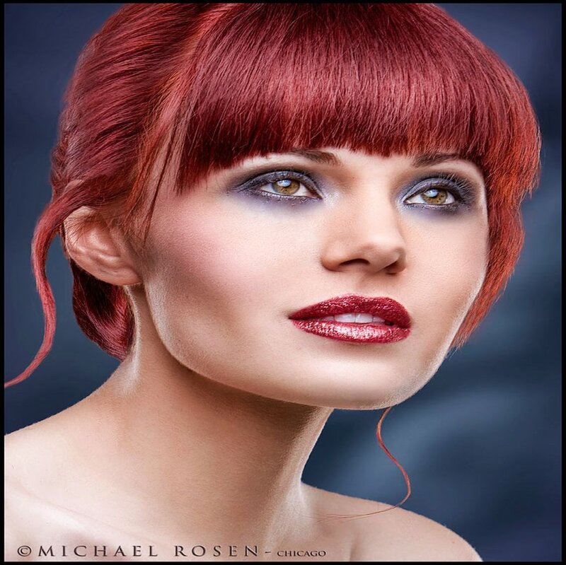 Woman with Red Hair — Dramatic, Photograph, Makeup, Bangs