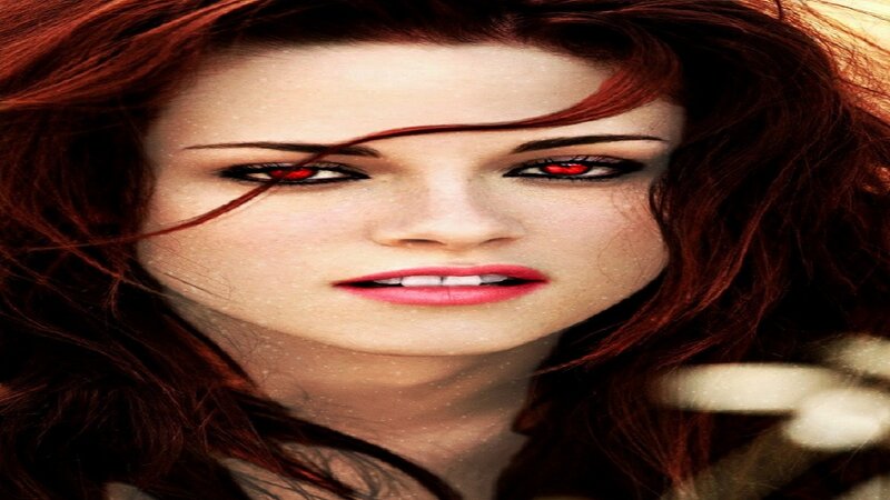 Woman with Red Hair — Dramatic, Photograph, Red Eyes