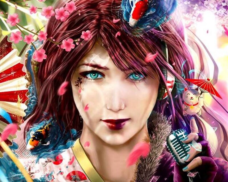 Woman with Red Hair — Dramatic, Spring, Digital Art