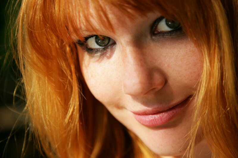 Woman with Red Hair — Dramatic, Sunset, Photograph, Eyes