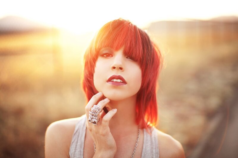 Woman with Red Hair — Dramatic, Sunset, Photograph, Ring