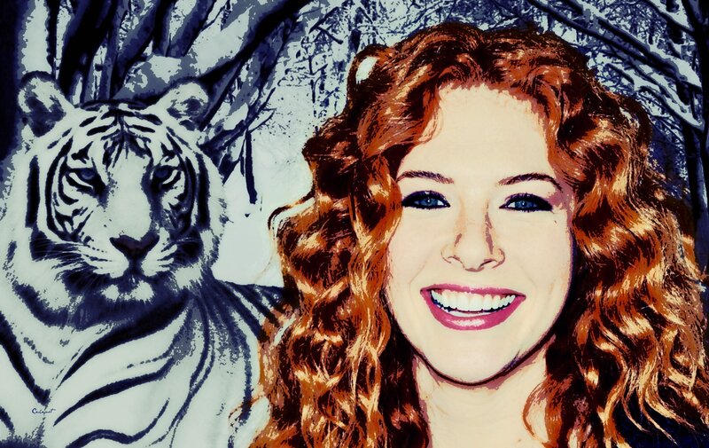 Woman with Red Hair — Dramatic, Winter, Digital Art
