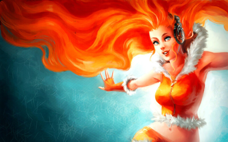 Woman with Red Hair — Dynamic, Digital Art