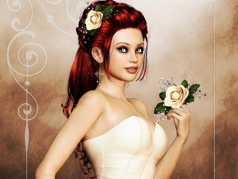Woman with Red Hair — Elegant