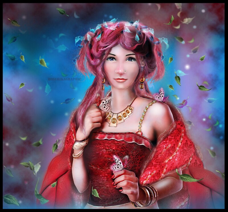 Woman with Red Hair — Fantasy, Digital Art