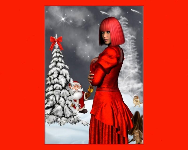 Woman with Red Hair — Festive