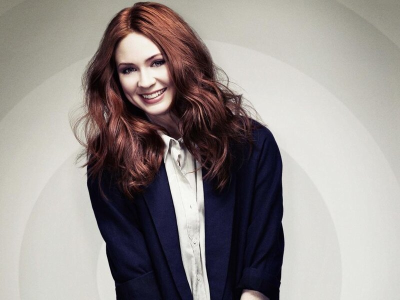 Woman with Red Hair — Friendly, Photograph, Blazer