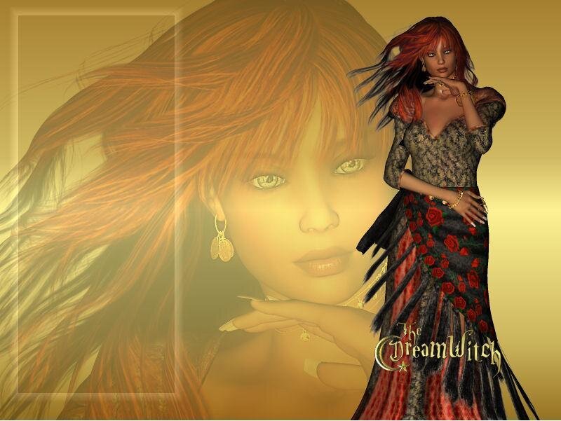 Woman with Red Hair — Gold
