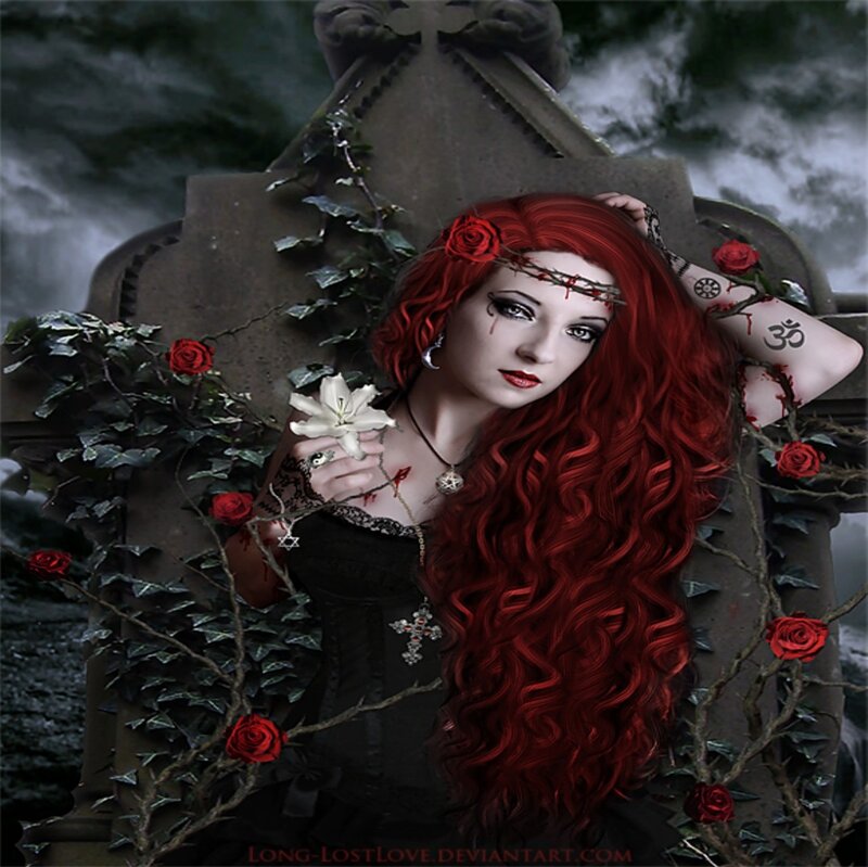 Woman with Red Hair — Gothic