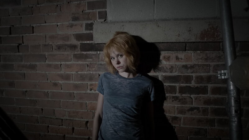 Woman with Red Hair — Gray, Dramatic, Night