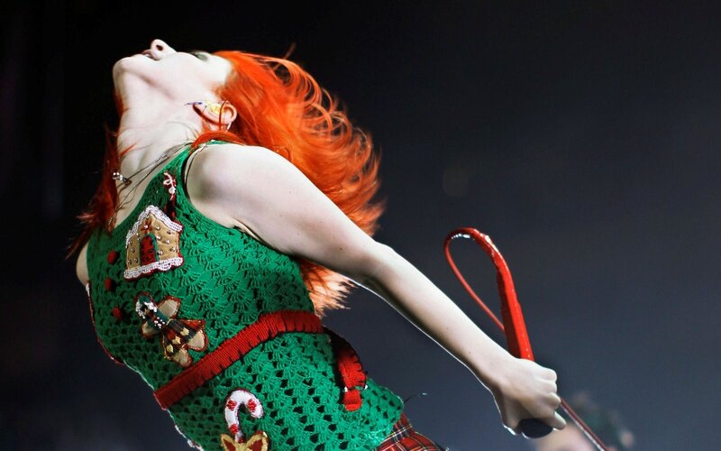 Woman with Red Hair — Green, Dramatic, Night