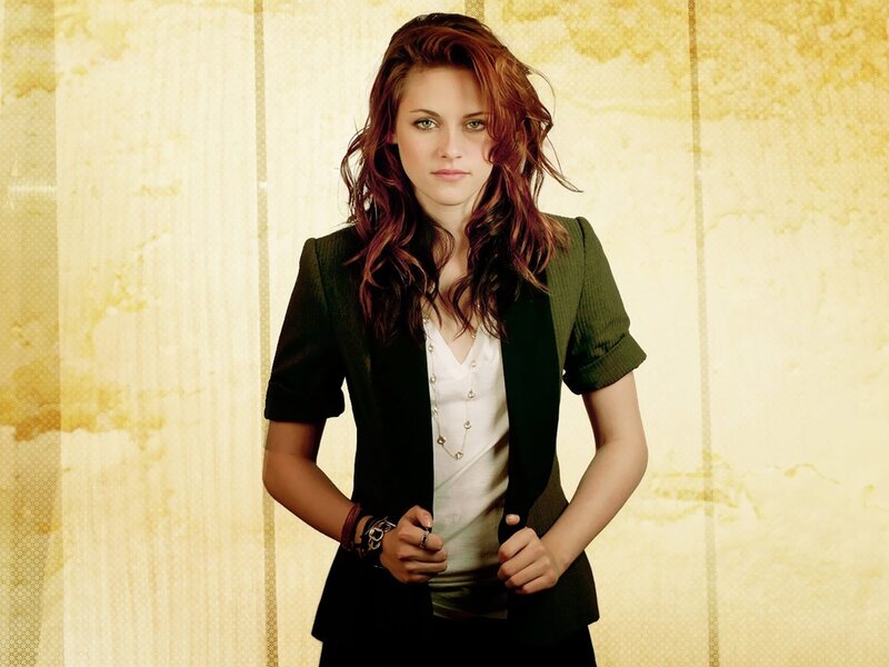 Woman with Red Hair — Green, Serious, Photograph